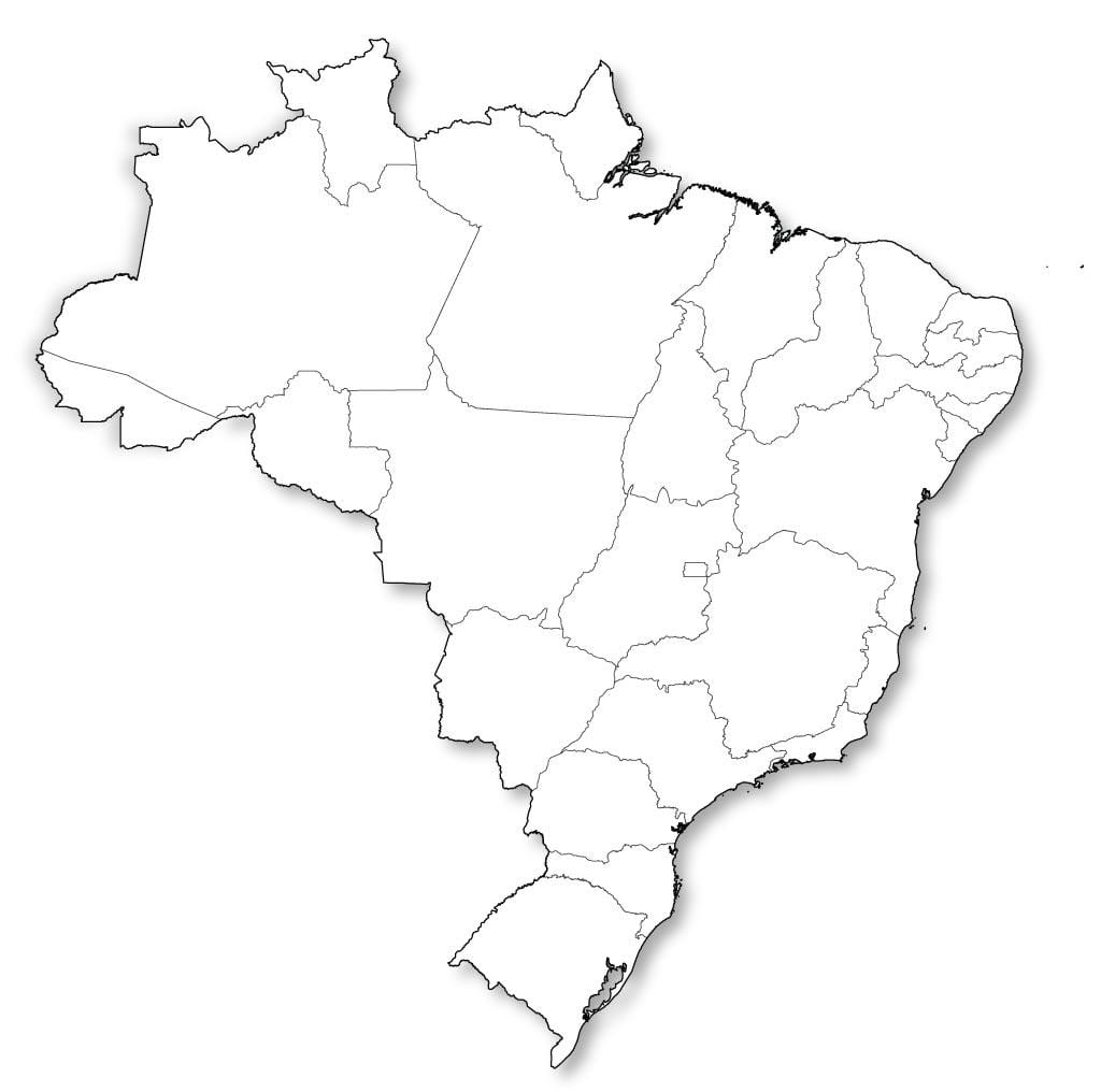Brazylia mapa pusta