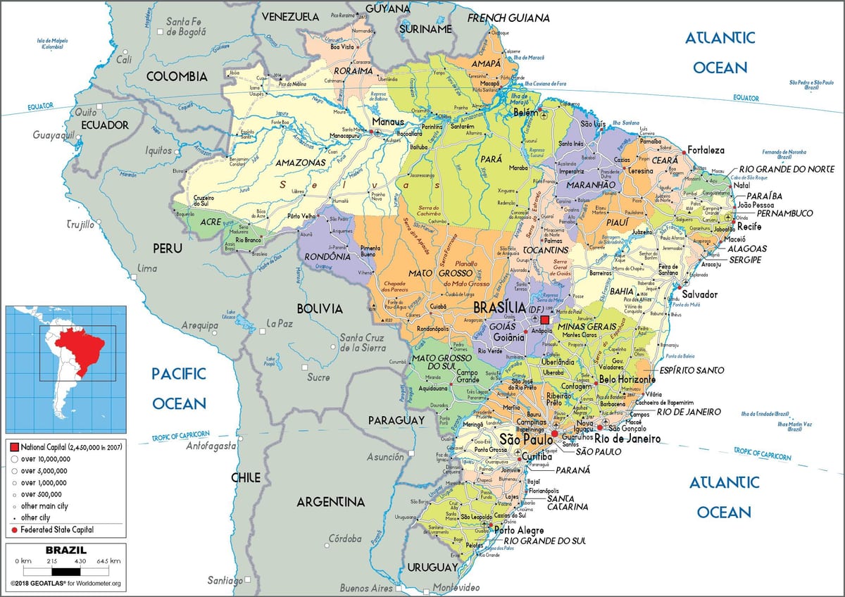 Brazylia na mapie