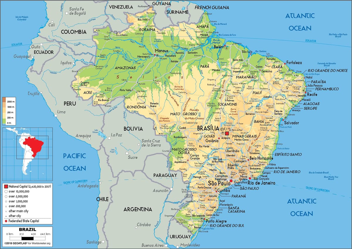 Brazylia na mapie