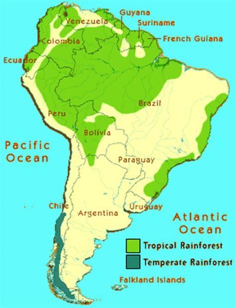 tropikalny las w Brazylii mapa