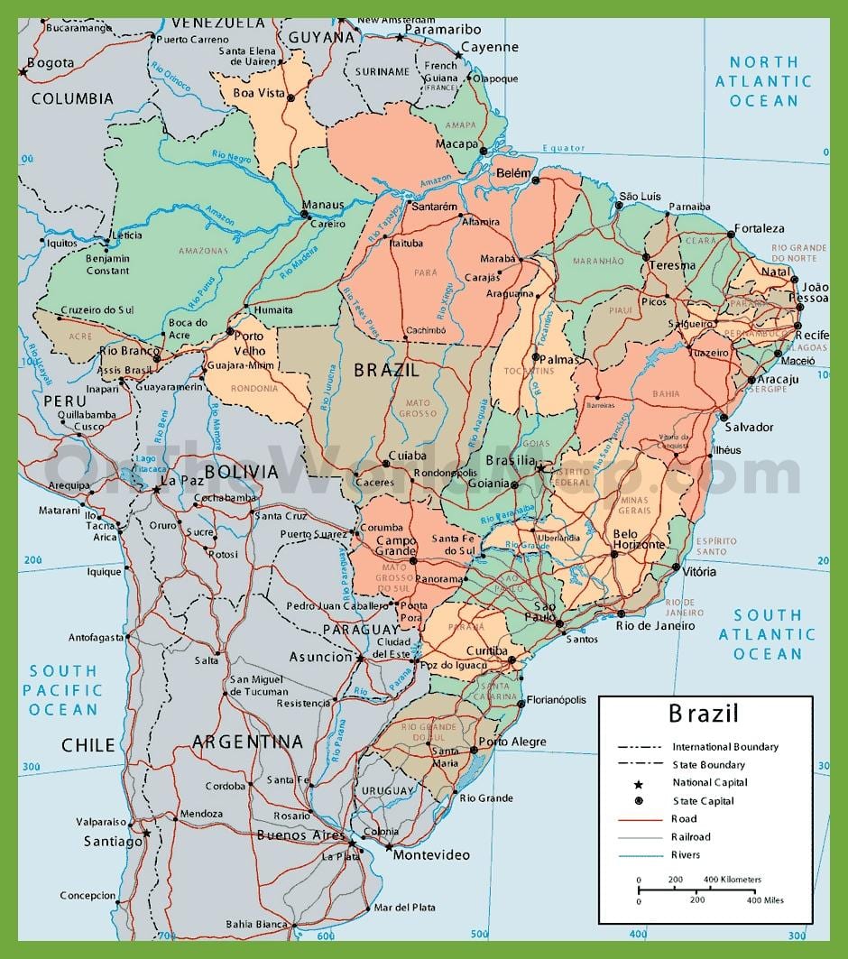polityczna mapa Brazylii