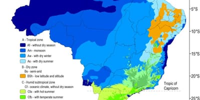 Klimatyczna mapa Brazylii