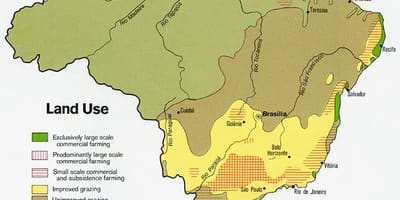Mapa Brazylii rolnictwo