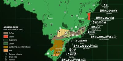 Mapa Brazylii zasoby naturalne