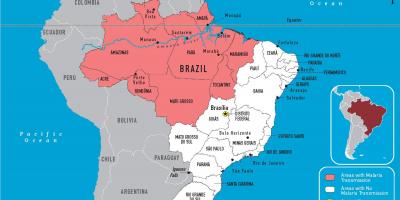 Malaria Brazylia mapa