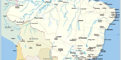 Mapa rzek Brazylii
